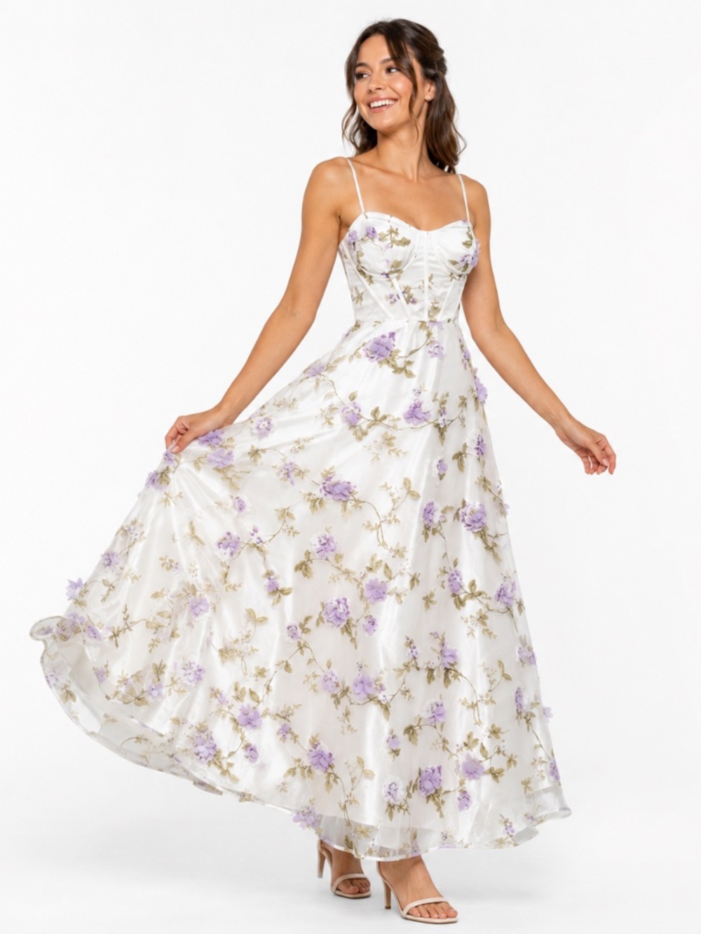 TLC Say Yes - 3D Floral Embellished Sweetheart Ball Gown